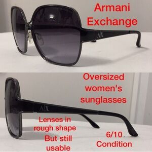 Armani Exchange Vintage Women's Black Sunglasses